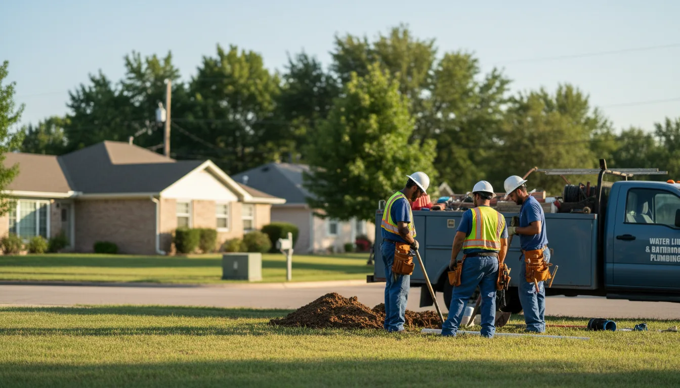 Residential water line and bathroom plumbing service in Sandy Hook, VA